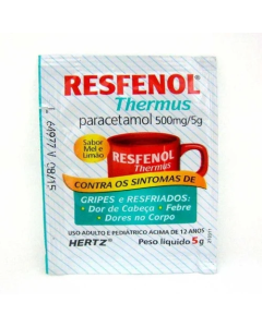 Resfenol Thermus 500mg Envelopes de 5g Sabor Mel e Limão