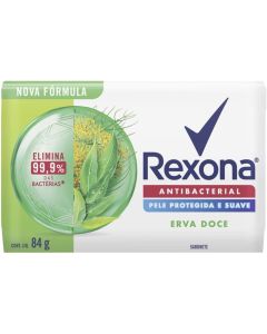 Sabonete em barra Rexona Antibacterial Erva Doce 84g