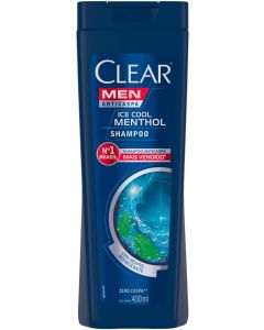 Shampoo Anticaspa Clear Men Ice Cool Menthol com 400ml