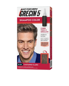 Shampoo Color Tonalizante Grecin 5 Just For Men Castanho Claro 60ml
