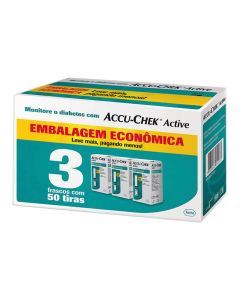 Tiras para Controle de Glicose Accu-Chek Guide 3 Caixas com 50 unidades cada